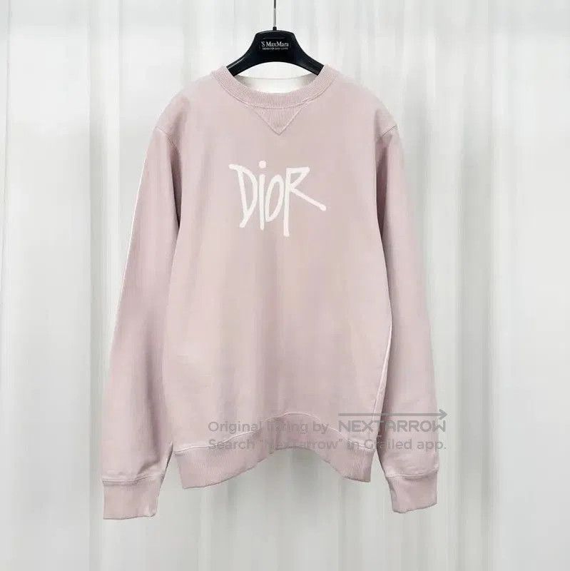 Dior Dior Pink Cotton Logo Long Sleeve Sweatshirt . Size US XS / EU 42 / 0 - 1 Thumbnail