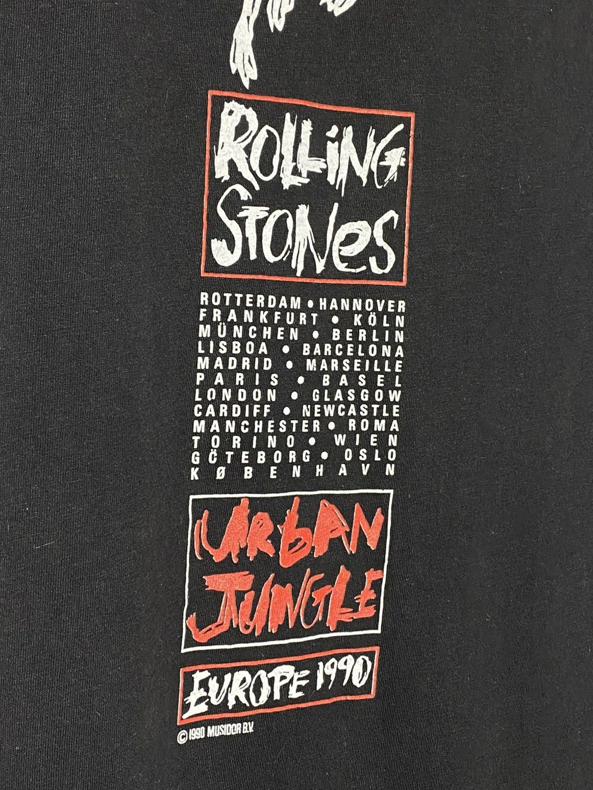 The Rolling Stones Vintage 1990 The Rolling Stones Europe Tour Brockum T-shirt Size US L / EU 52-54 / 3 - 6 Thumbnail