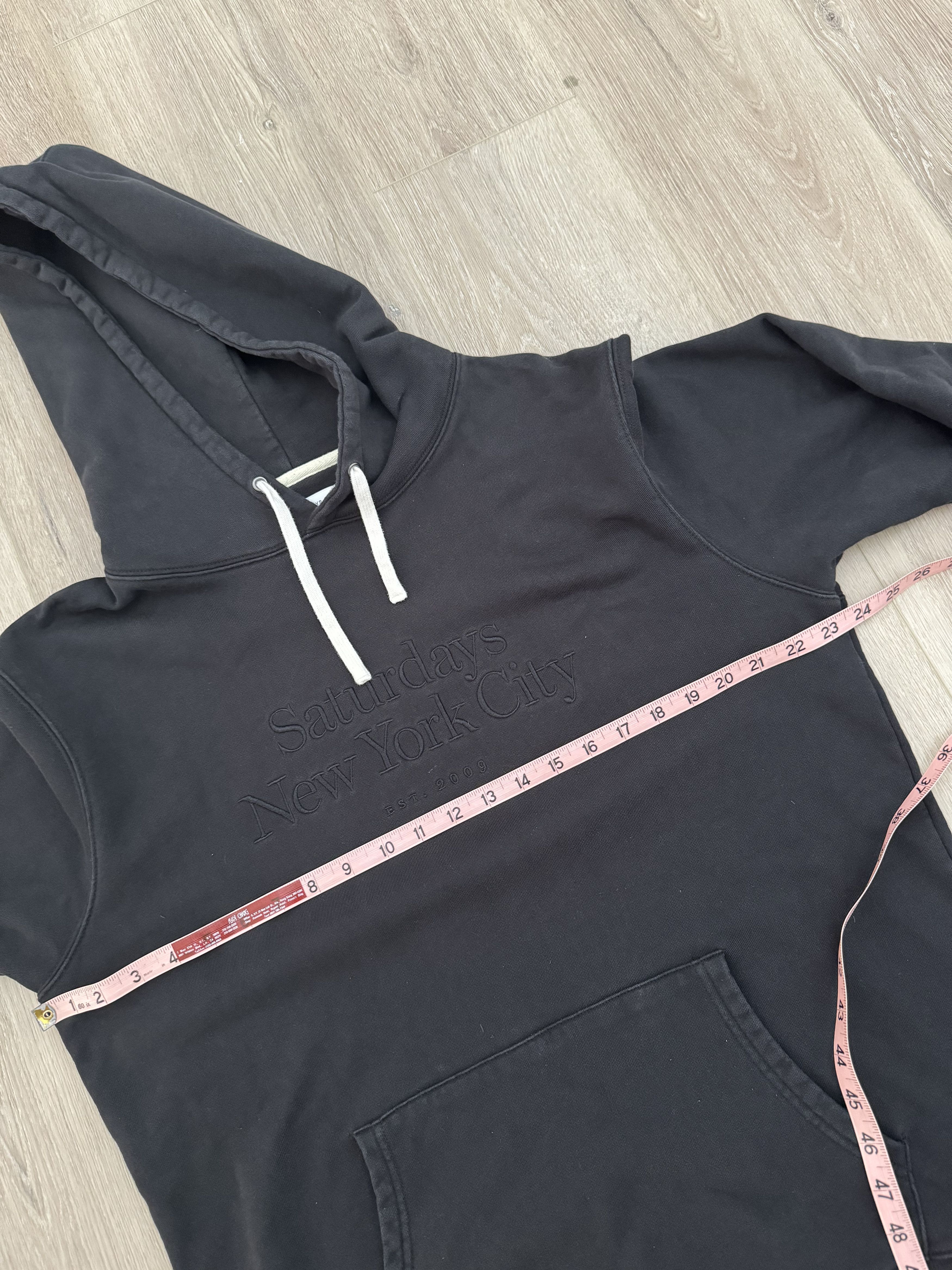 Saturdays NYC EMBROIDERED SPELLOUT BLACKOUT HOODIE / SATURDAYS NYC Size US XL / EU 56 / 4 - 7 Thumbnail