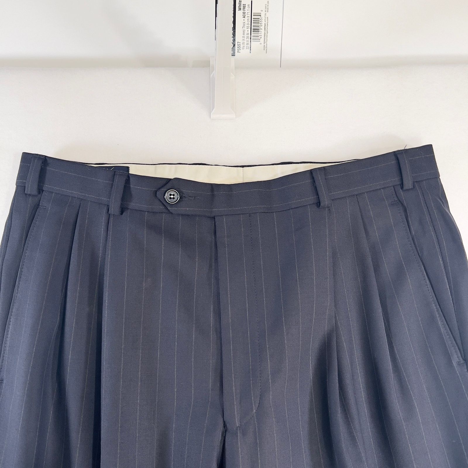Brooks Brothers Brooks Brothers 346 Pin Stripe Suit SZ 43R Classic Blue Wool Size 42R - 14 Thumbnail