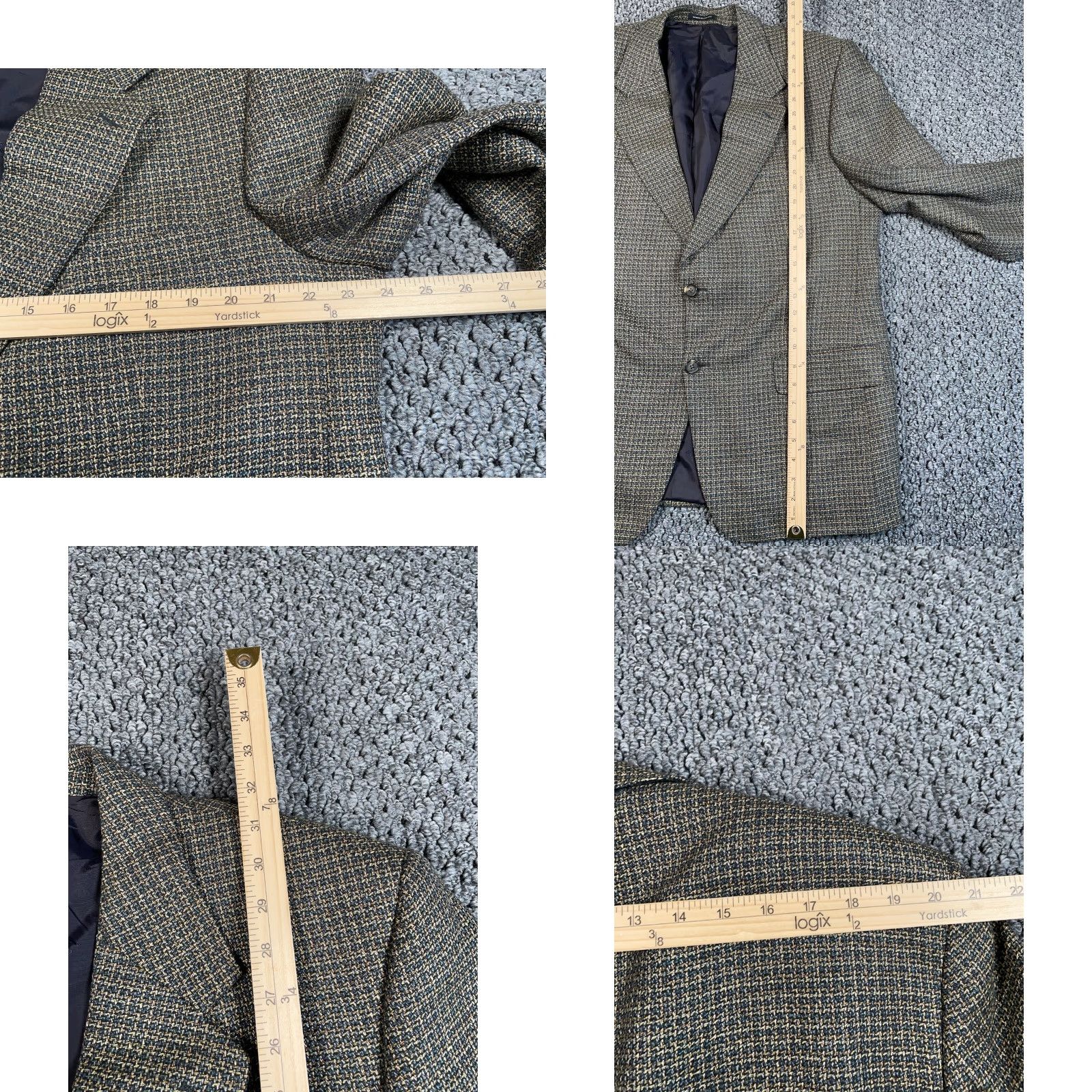 Yves Saint Laurent VINTAGE Yves Saint Laurent Sport Coat Men's 46 Brown Silk Wool Two-Button Jacket Size US S / EU 44-46 / 1 - 8 Thumbnail