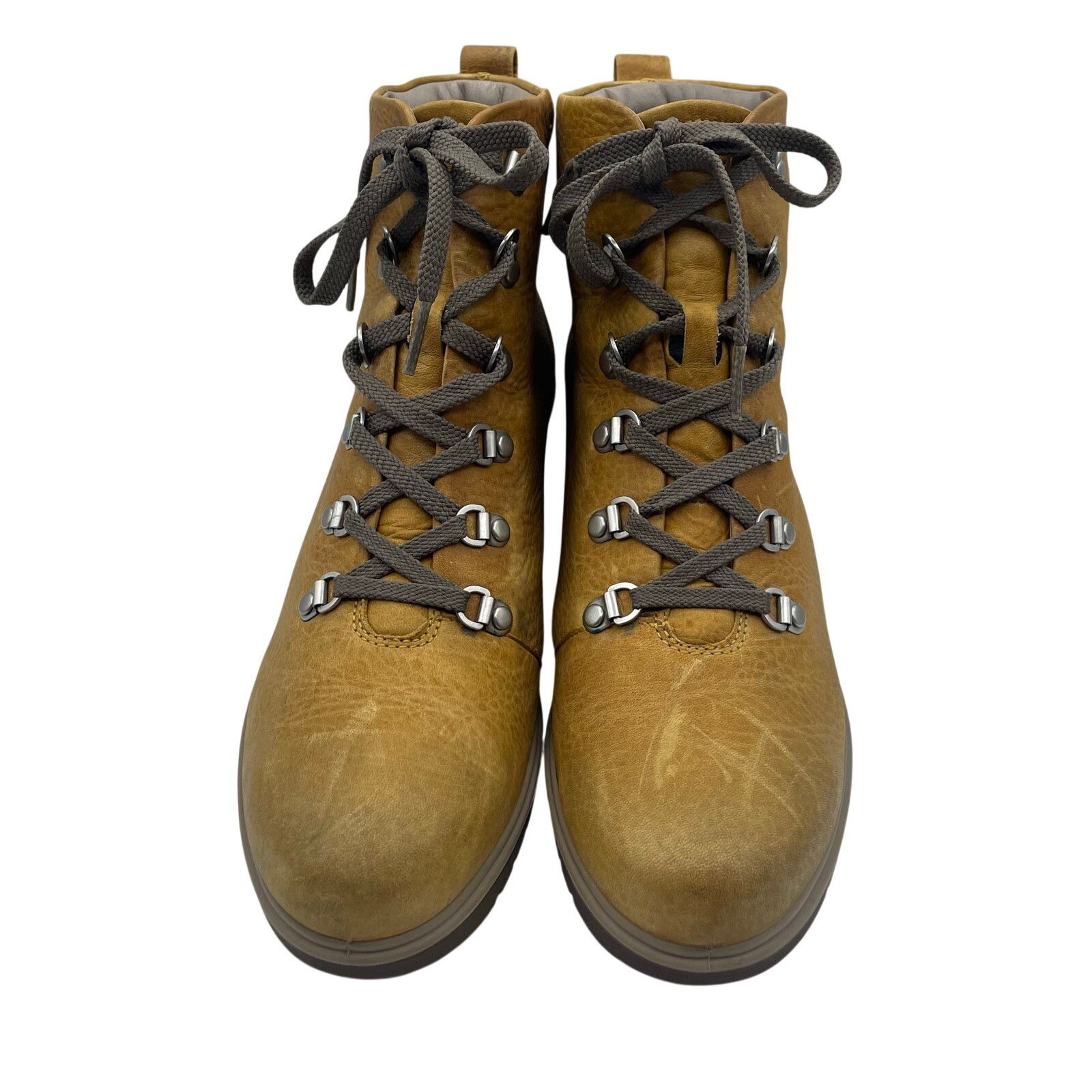 Ecco Ecco Adora Wedge Boots Leather Brown Lace Up Ankle Womens 40 Size US 9 / IT 39 - 3 Thumbnail