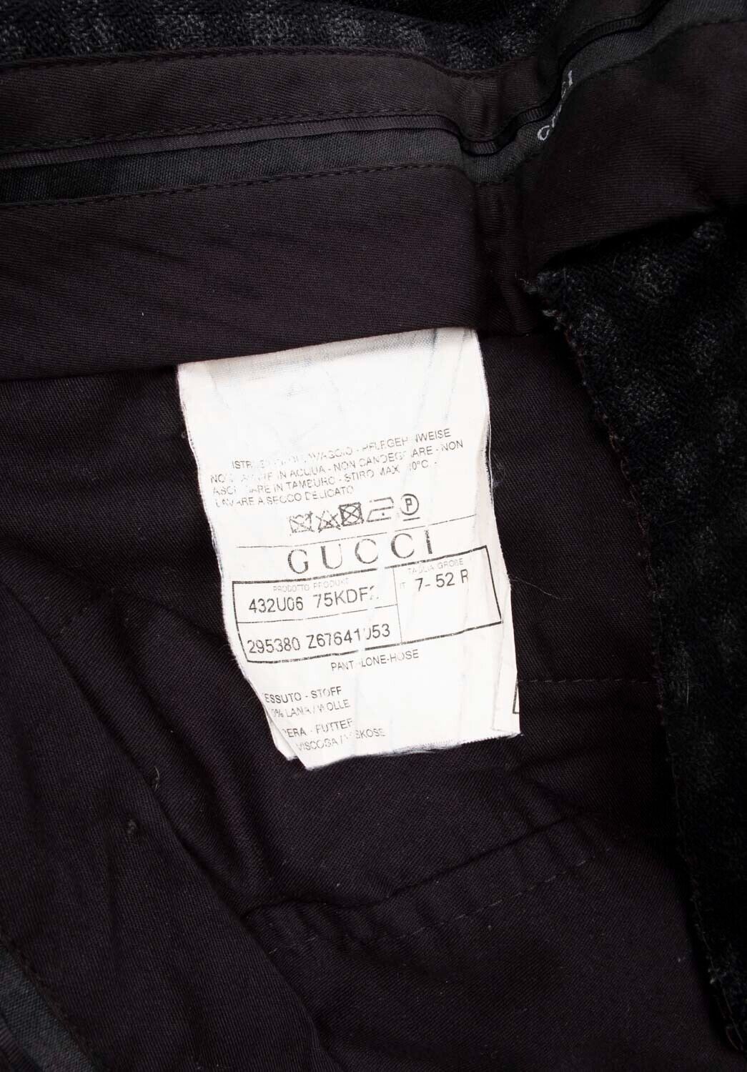 Gucci Gucci Men Pants Wool Check Size ITA52R/Large, S1247 Size US 36 / EU 52 - 6 Thumbnail