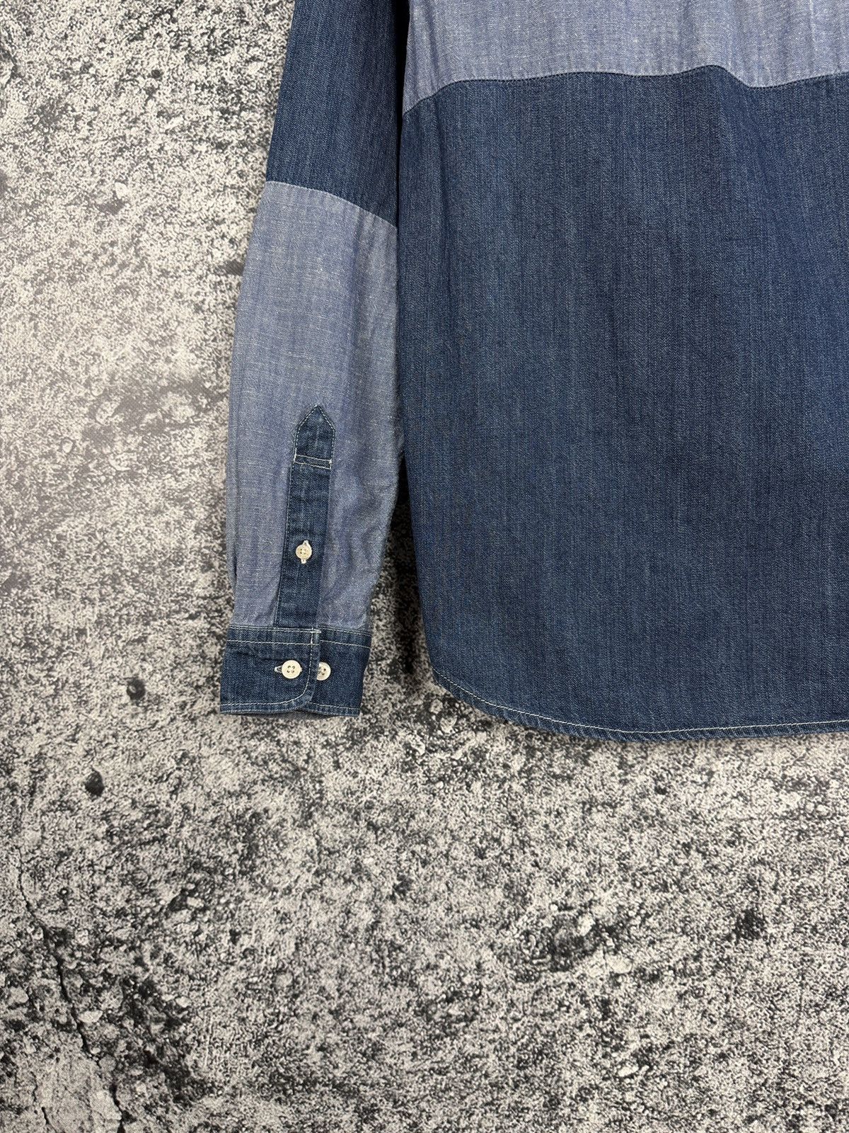 Edwin Edwin Patchwork Long Sleeve Denim Better Shirt Indigo Size S Size US S / EU 44-46 / 1 - 15 Thumbnail