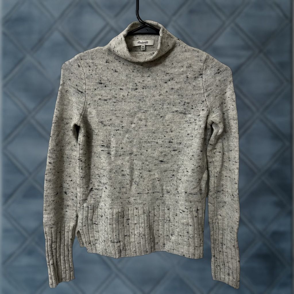 Madewell VINTAGE Madewell Donegal Inland Turtleneck Sweater Adult 2XS Gray Wool Blend Pullover Knit Womens Size XXS / US 00 / IT 34 - 1 Thumbnail