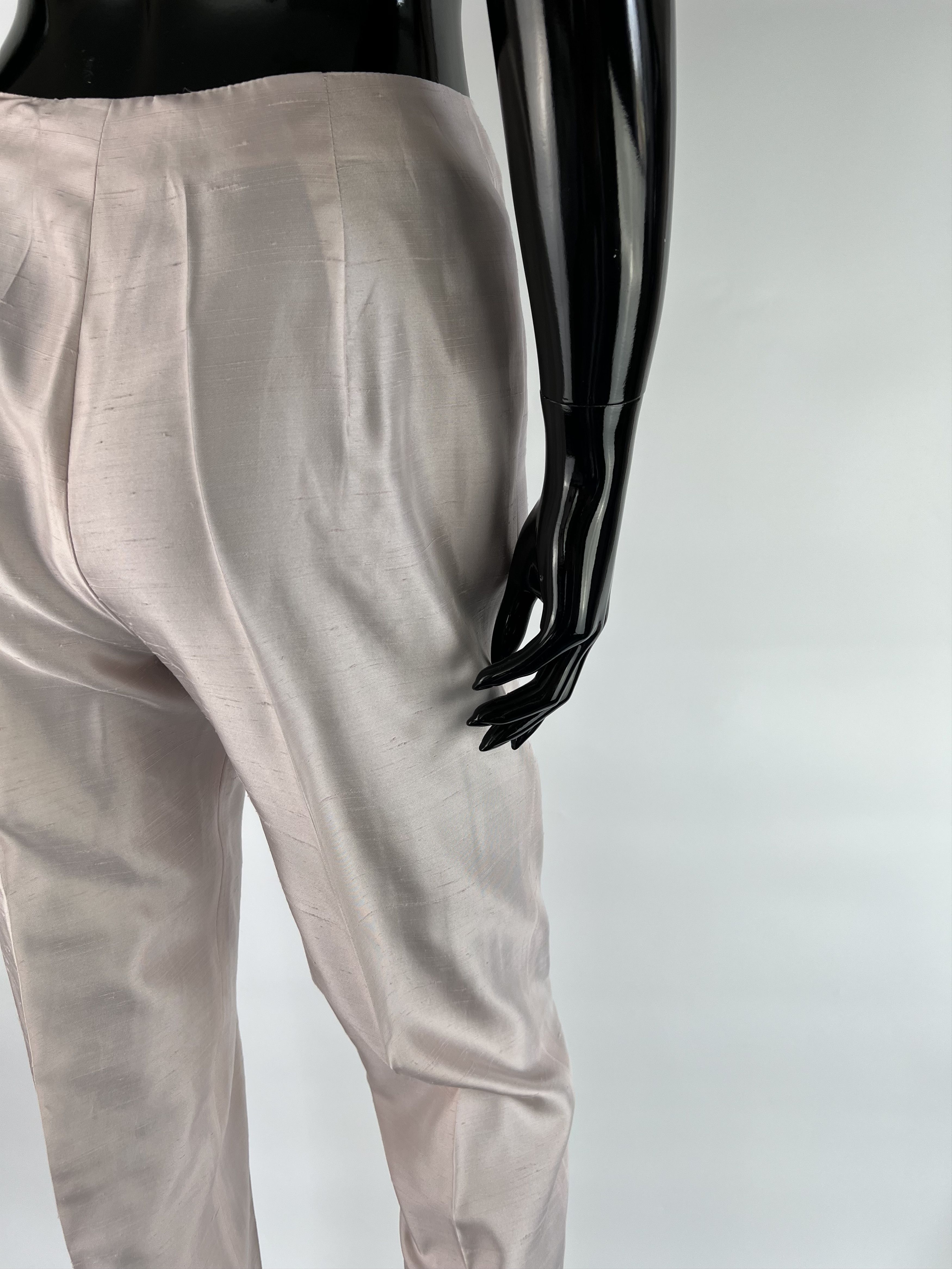 Max Mara Max Mara Light Pink Acetate Silk Pants IT40 UK8 US6 Size 28" / US 6 / IT 42 - 4 Thumbnail