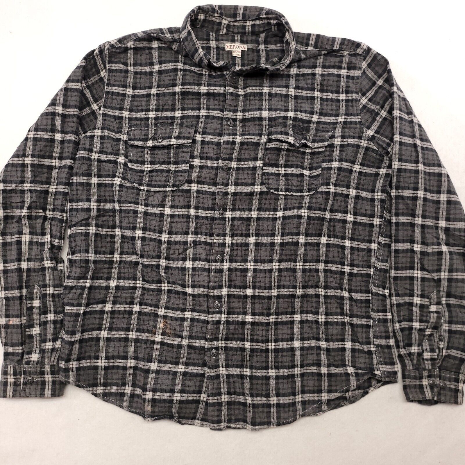 Merona Merona Madras Flannel Shirt Mens Size Extra Large Tall XLT Size US XL / EU 56 / 4 - 2 Thumbnail