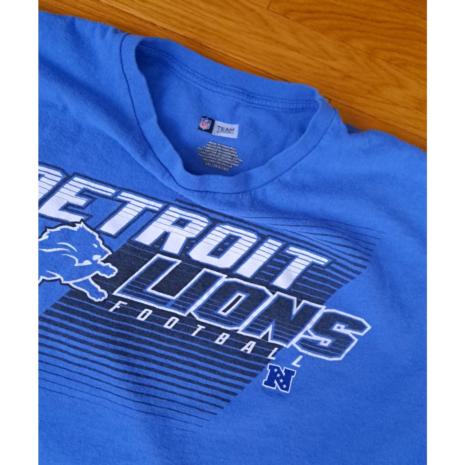 NFL NFC Detroit Lions NFL T-Shirt Blue 2XL Men Short Sleeve Shirt Size US XXL / EU 58 / 5 - 2 Thumbnail