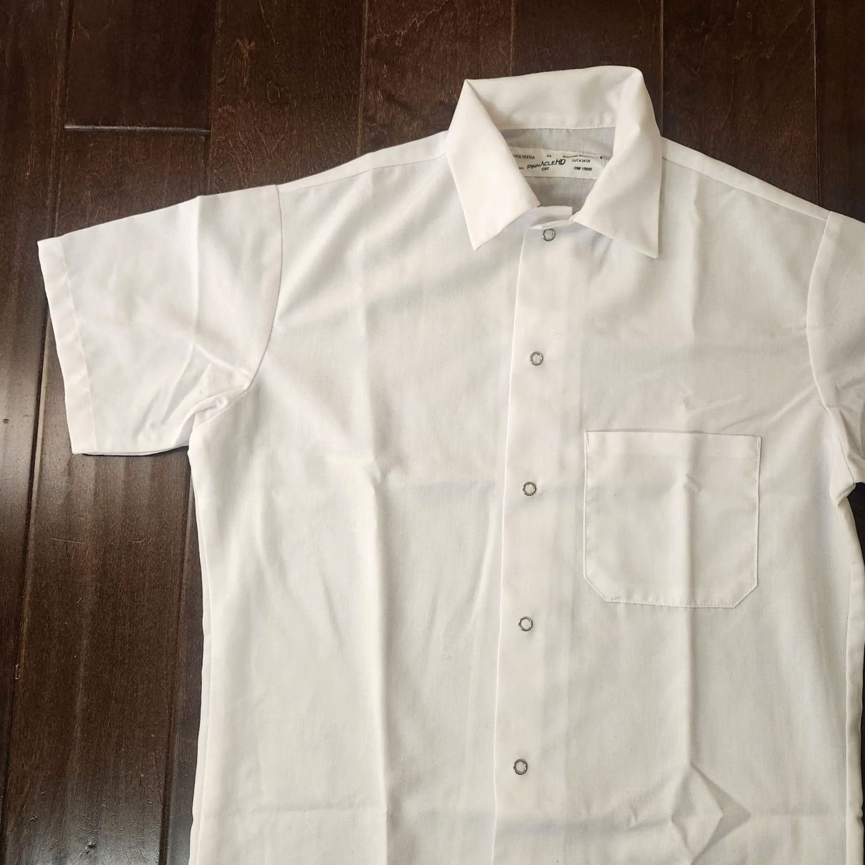 Vintage PinnacleHD Work Shirt Mens XS White Short Sleeve Button-Up Size US XS / EU 42 / 0 - 4 Thumbnail