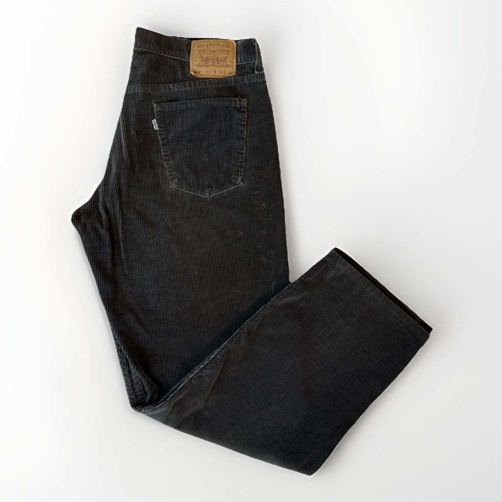 Vintage Levis 565 Corduroy Pants 36 Brown 90s Made in USA