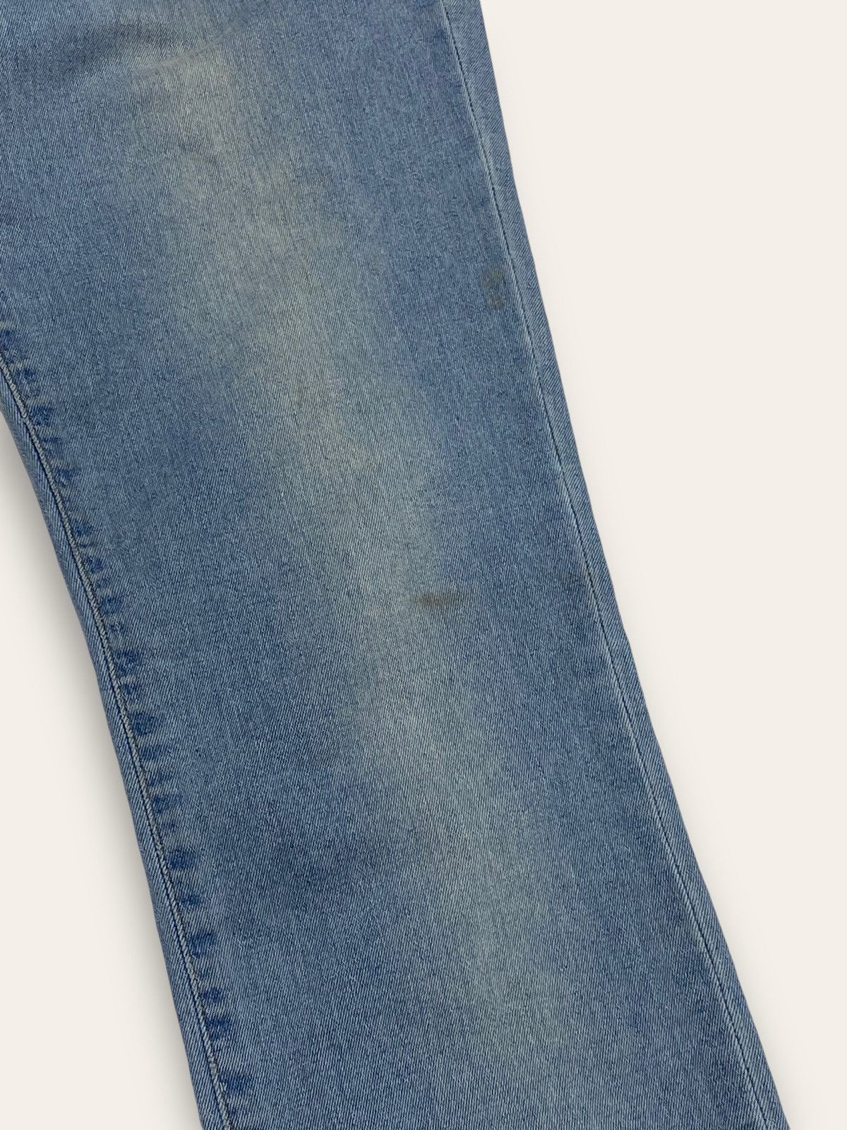 Jean Vintage VERSUS VERSACE Blue Animal Patch Jeans Slim Y2K Size 31" - 17 Thumbnail