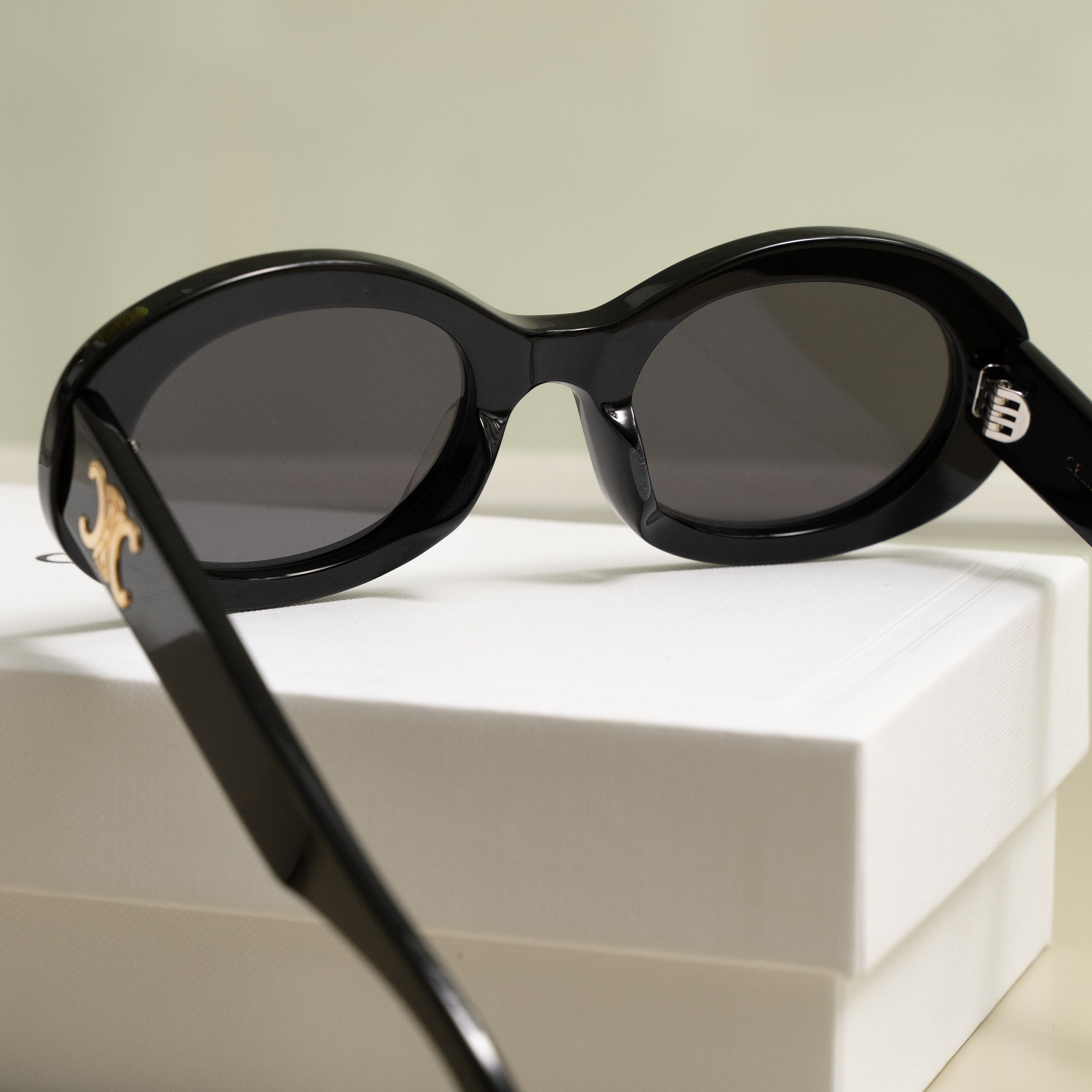 Celine CELINE Triomphe 01 Sunglasses In Acetate BLACK Size ONE SIZE - 5 Thumbnail