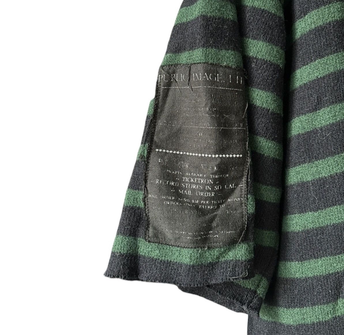 Raf Simons AW2001-2002 “Riot, Riot, Riot” Patched Striped Sweater Size US L / EU 52-54 / 3 - 6 Thumbnail
