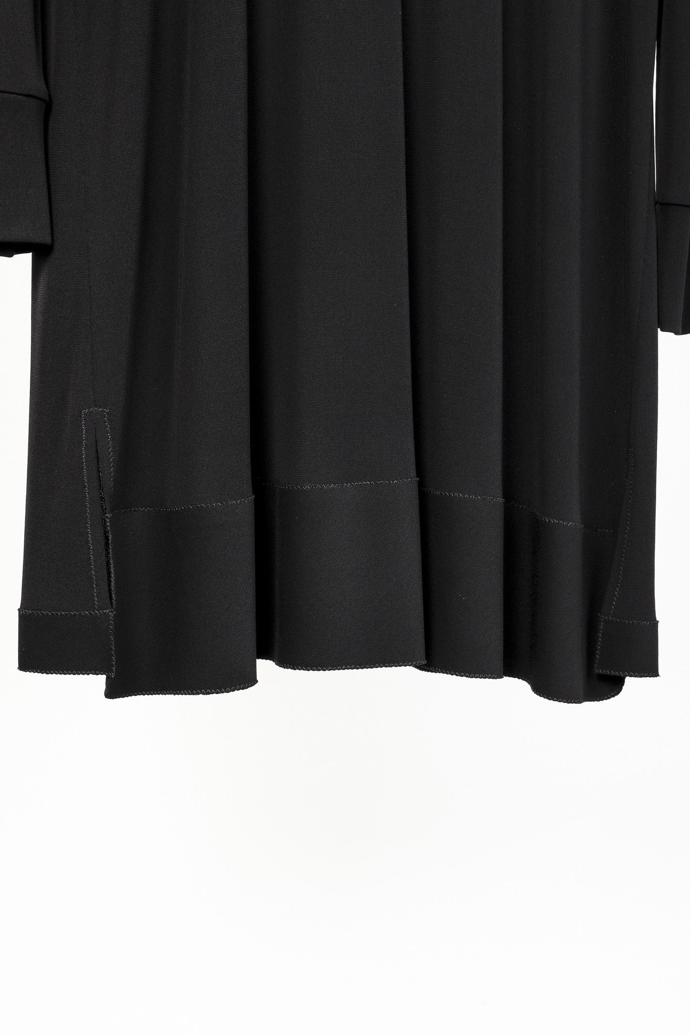 Marie Saint Pierre Marie Saint Pierre Black Crepe-Jersey Long-Sleeve Dress Size L / US 10 / IT 46 - 7 Thumbnail
