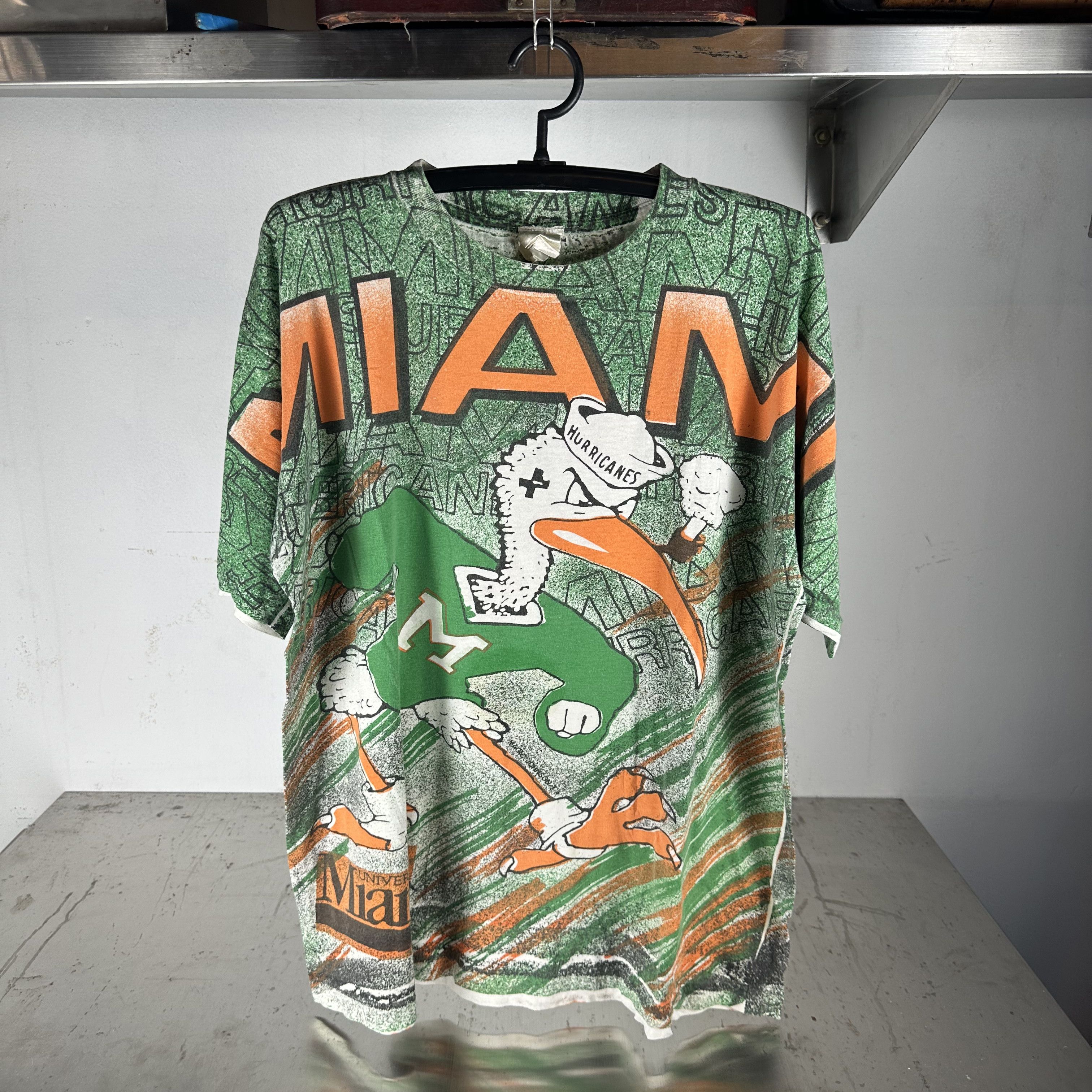 ​​90s Miami Hurricanes All Over Print NCAA AOP T-shirt