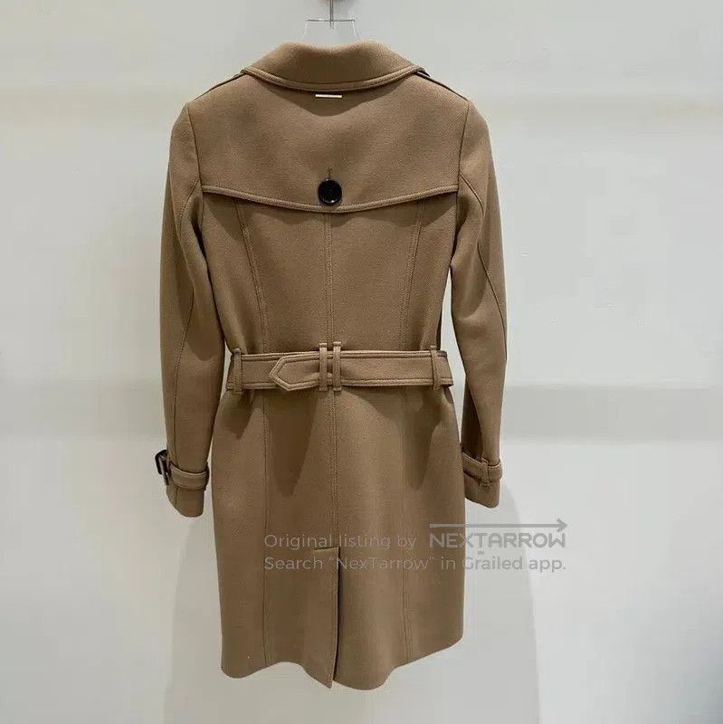 Burberry Burberry Khaki Wool Double-Breasted Long Coat. Size S / US 4 / IT 40 - 5 Thumbnail
