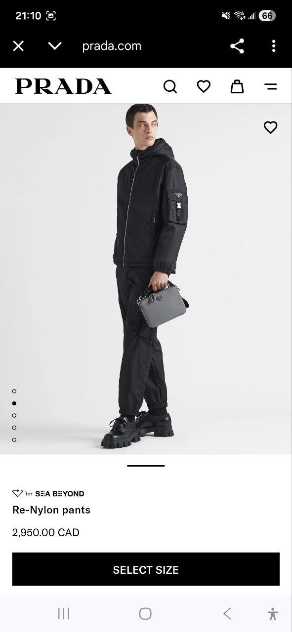Prada Prada Re-Nylon Cargo Pants – Black – Size 52 (IT) Size US 33 - 5 Thumbnail
