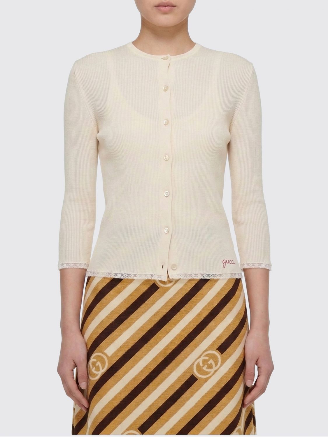 Gucci Gucci Sweater Woman White Size S / US 4 / IT 40 - 1 Thumbnail