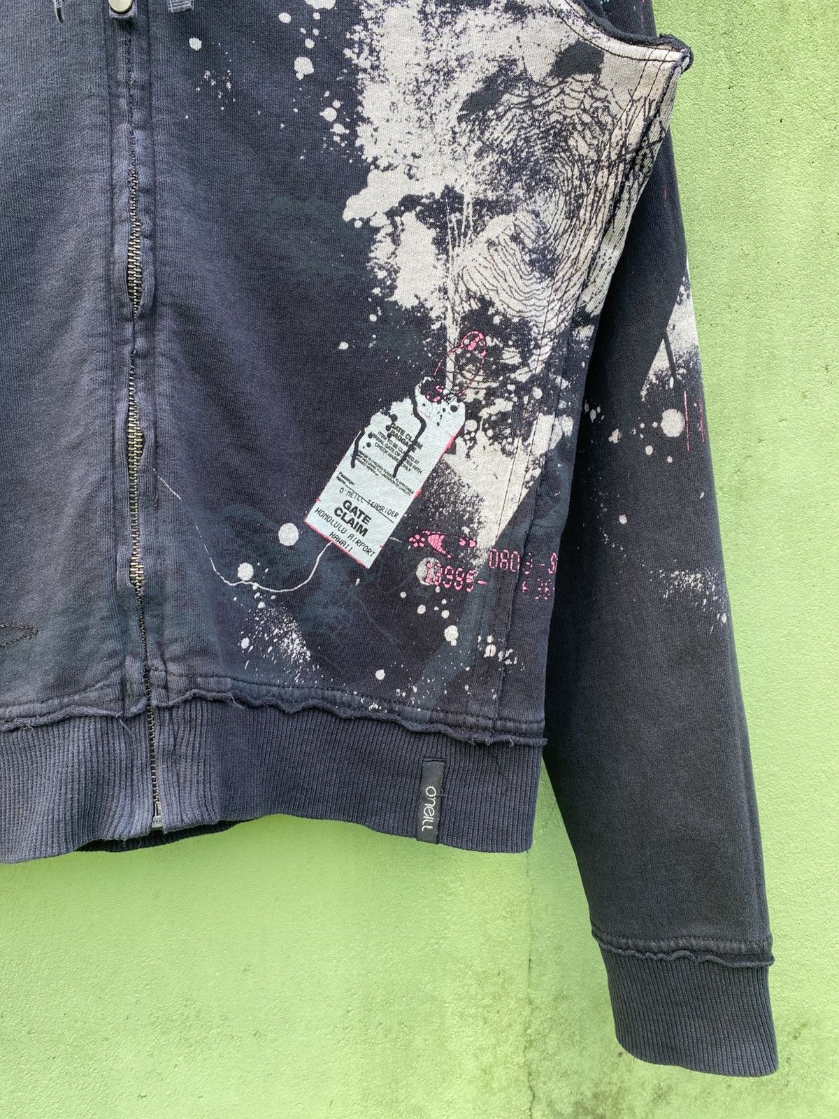 O'Neill Vintage O’Neill Zip Hoodie Paint Splatter Distressed Grunge Size US M / EU 48-50 / 2 - 6 Thumbnail