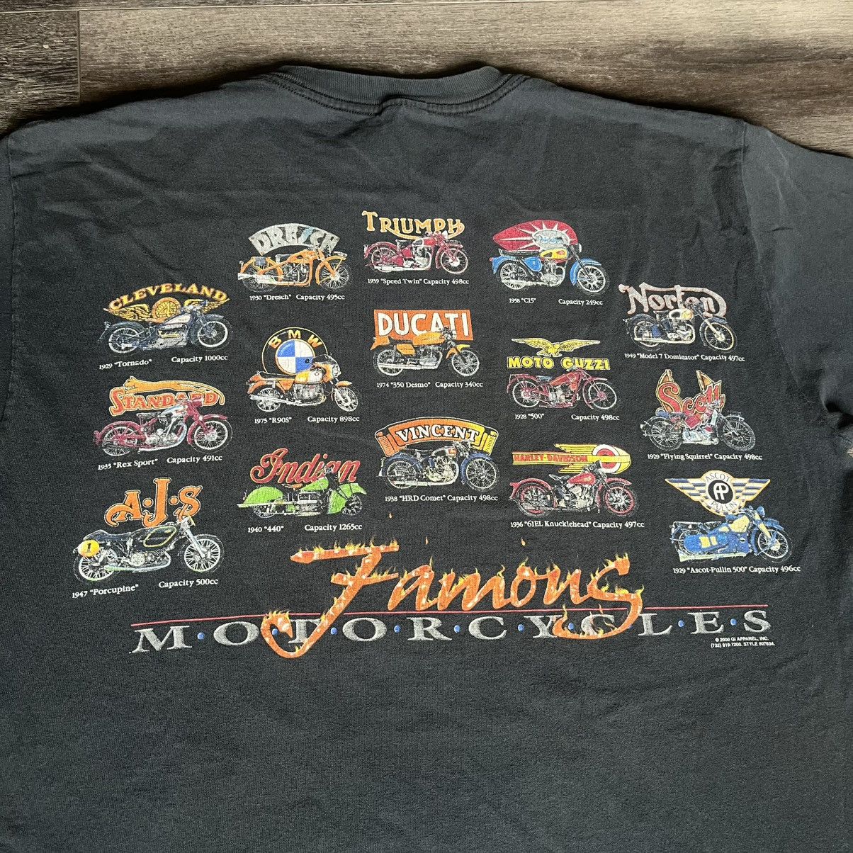 Harley Davidson × Vintage Vintage 2000s Famous Motorcycles Graphic Logo Harley T Shirt Size US L / EU 52-54 / 3 - 1 Thumbnail