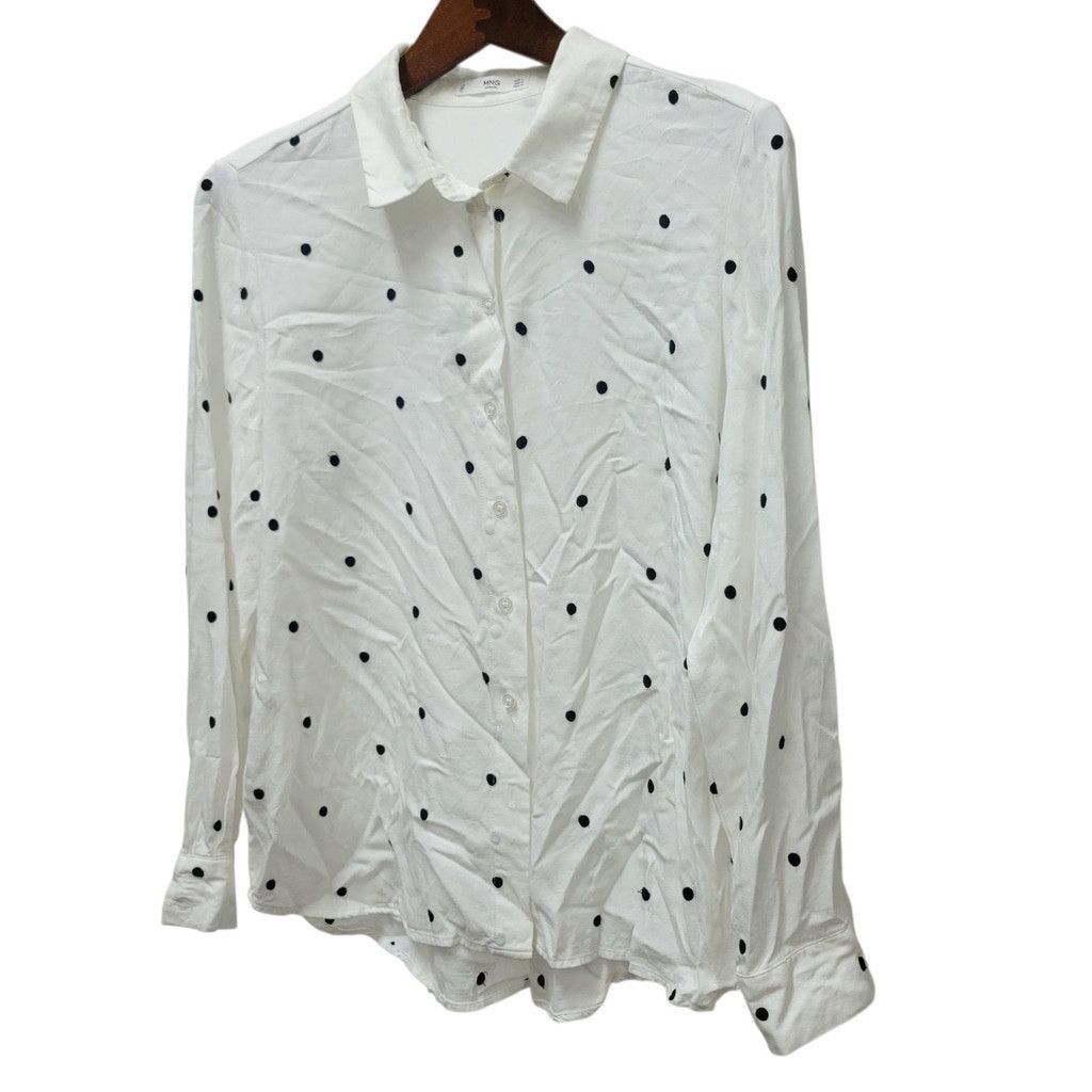 Other MNG Casual Women Long-Sleeves Polka-dot Rayon Blouse Size 8 Size M / US 6-8 / IT 42-44 - 3 Thumbnail