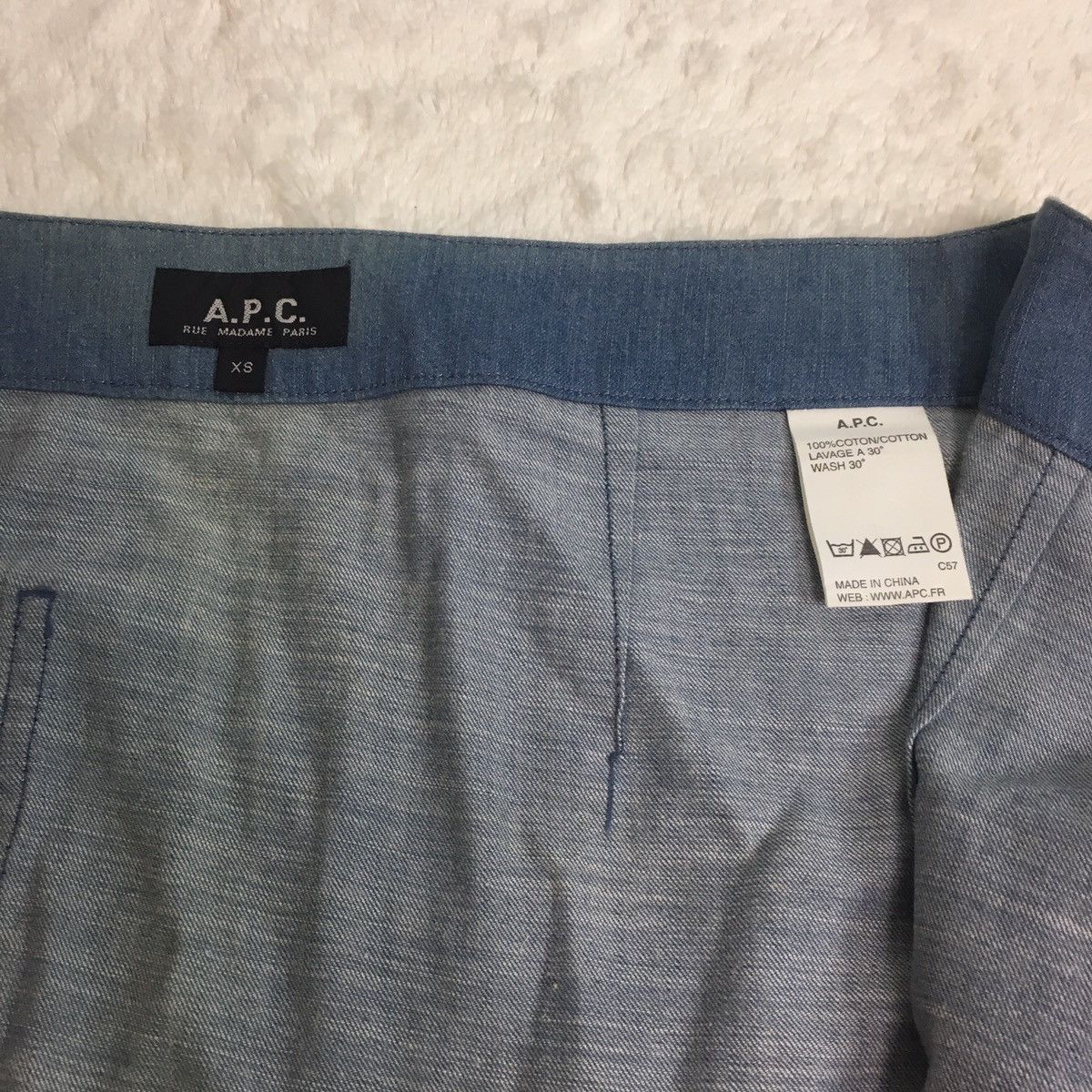 A.P.C. × Designer A.P.C. Cotton Midi Skirt Sz 28 (XS) Size 28" / US 6 / IT 42 - 4 Thumbnail