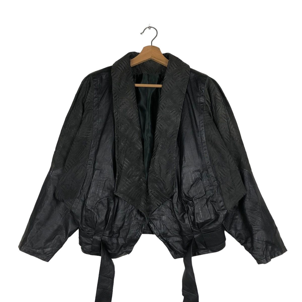 Vintage 🔥VINTAGE BIKER LEATHER JACKET SKIN-FITS ISSEY MIYAKE Size US M / EU 48-50 / 2 - 3 Thumbnail