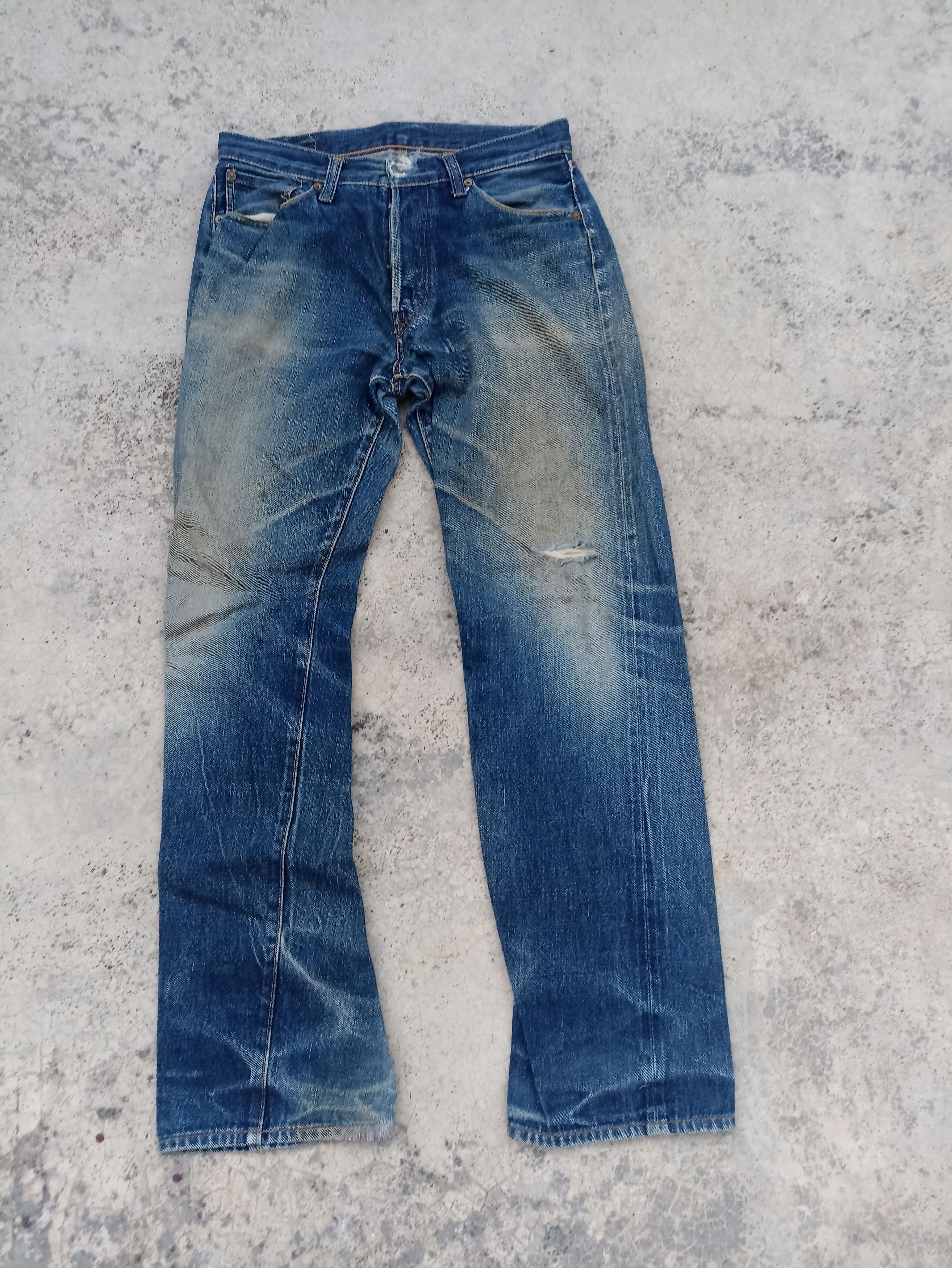 Denime Vintage Denime Jeans Distressed Mud washed Faded jeans Japan Size US 30 / EU 46 - 1 Thumbnail