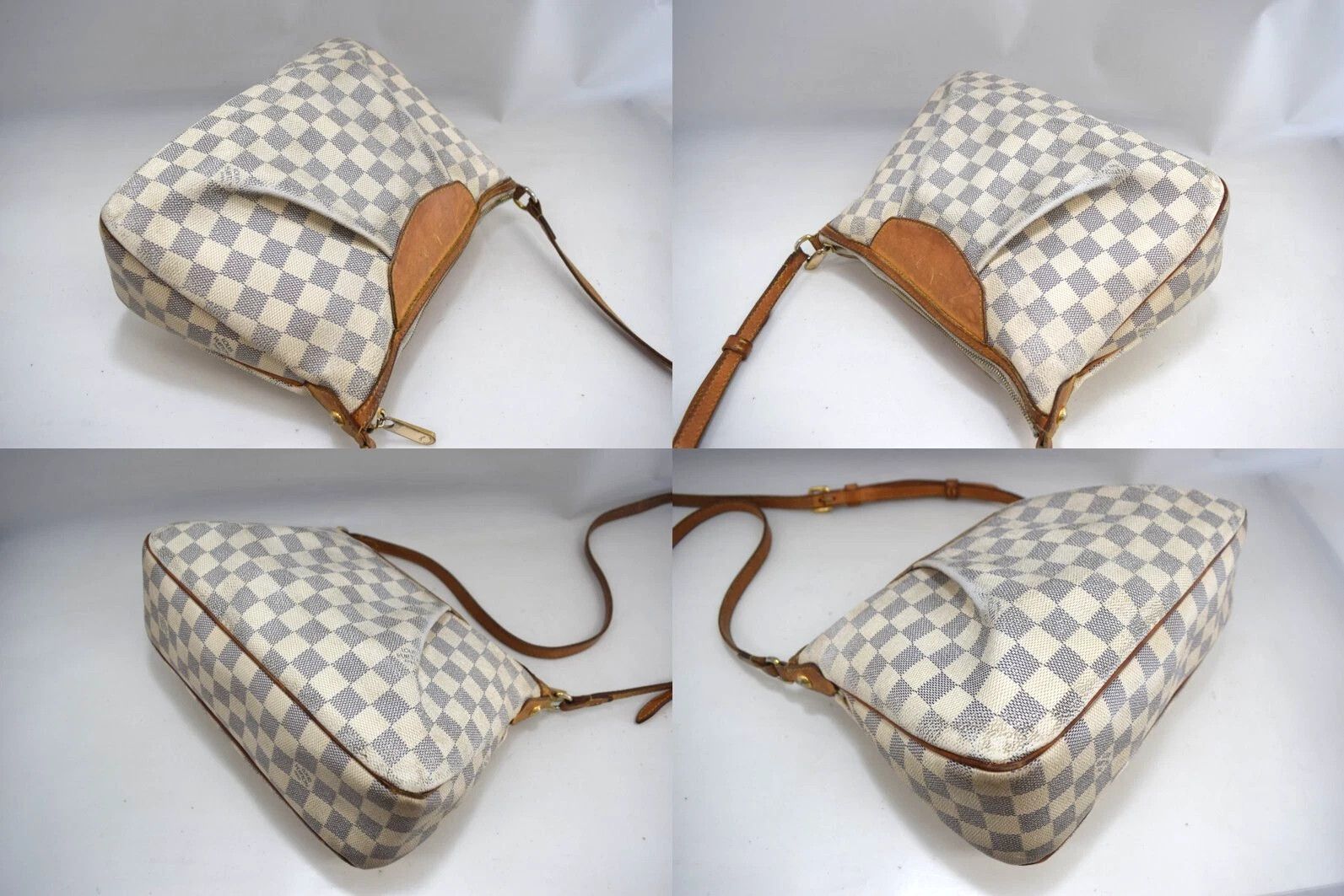 Louis Vuitton Louis Vuitton Siracusa PM Crossbody Bag Azur Canvas N41113 Size ONE SIZE - 6 Thumbnail