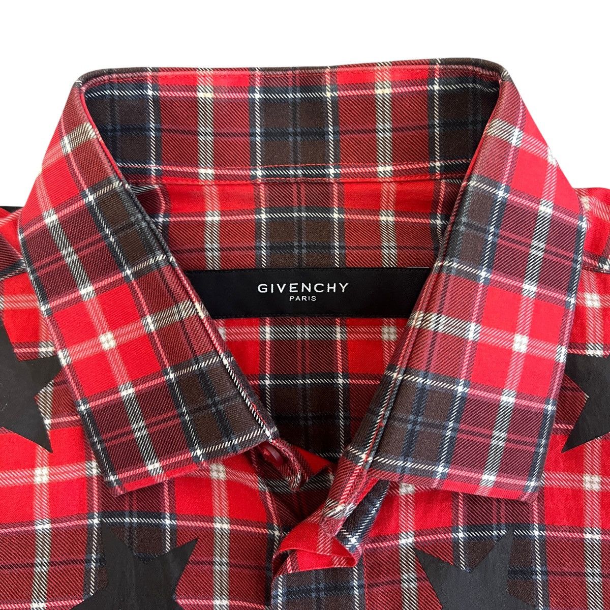 Givenchy Givenchy FW2015 Riccardo Tisci Star Print Check Shirt Size US M / EU 48-50 / 2 - 3 Thumbnail