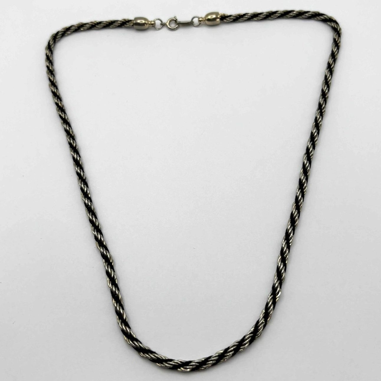 Other Silver & Black Twist Chain Necklace Size ONE SIZE - 3 Thumbnail