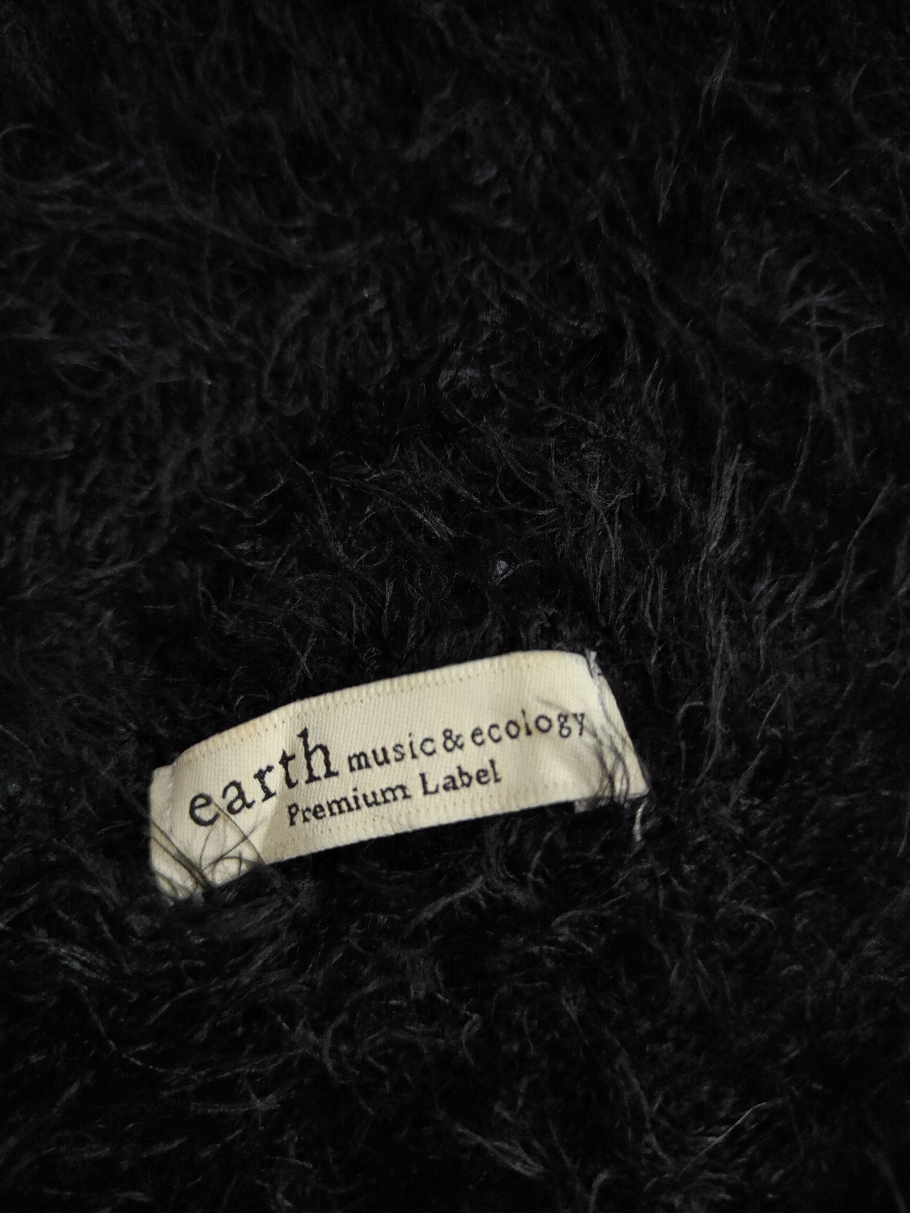 Aran Isles Knitwear × Japanese Brand × Vintage Earth Music & Ecology Black Fur Mohair Knitwear #S2089 Size S / US 4 / IT 40 - 13 Thumbnail