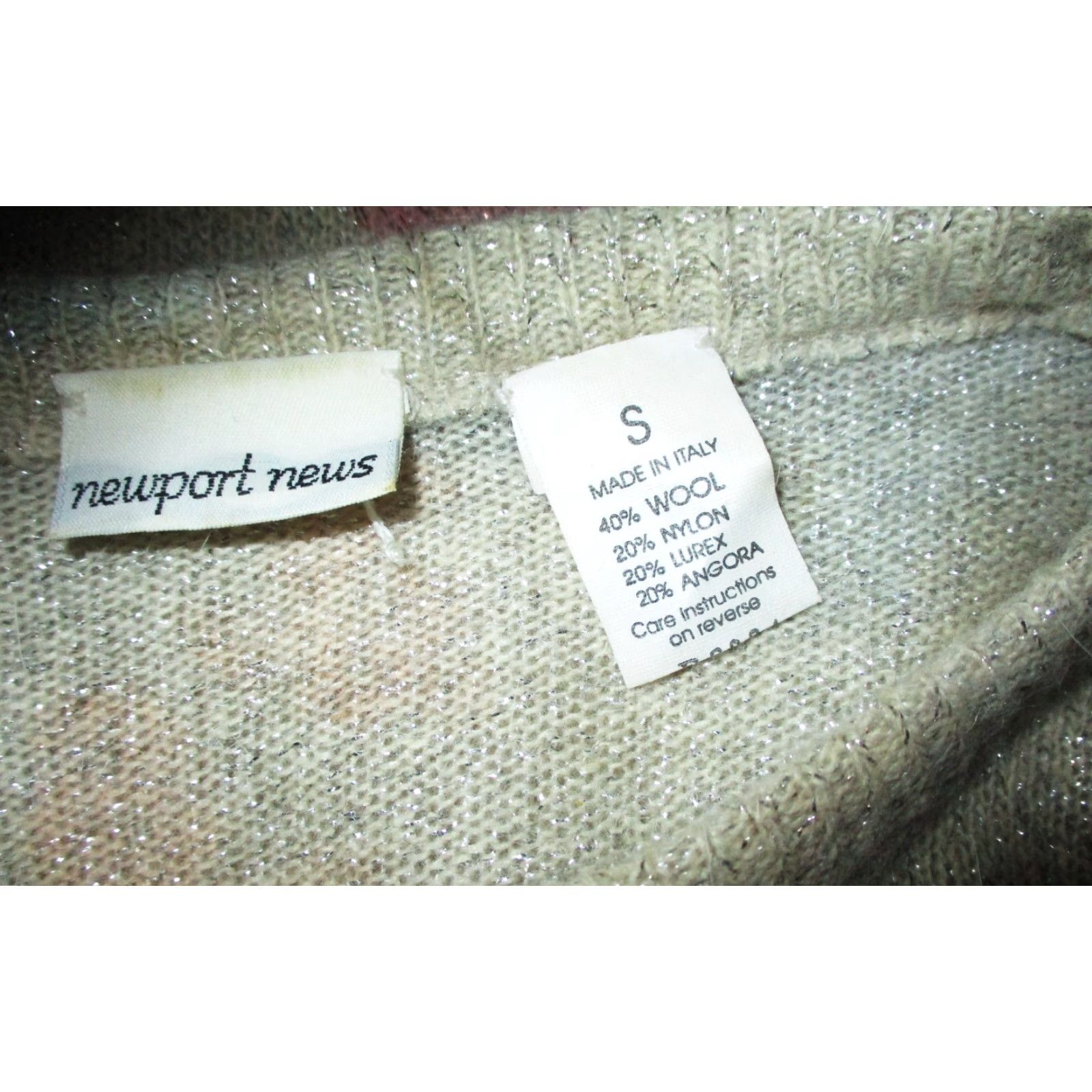 Vintage NEWPORT NEWS Sweater Tan Angora Wool Blend Size S Size S / US 4 / IT 40 - 6 Thumbnail