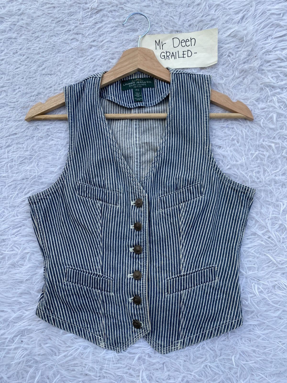 Ralph Lauren Rare Vintage Ralph Lauren Stripes Cotton Vest Size S / US 4 / IT 40 - 3 Thumbnail