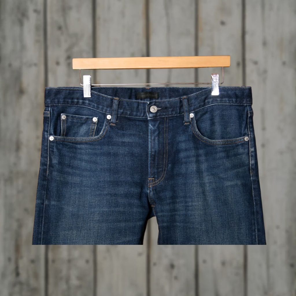 Uniqlo UNIQLO Jeans Tapered Stretch Selvedge Denim Sz 35x32 Re-Hemmed 37x30 Blue Denim 5-Pocket Mens Jeans Mens Size US 37 - 1 Thumbnail