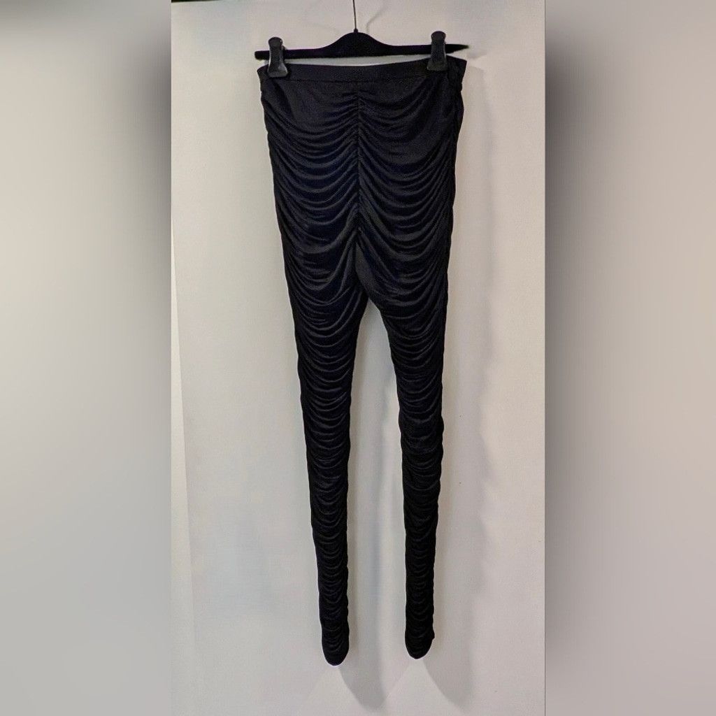 Tom Ford Tom Ford Black Skinny Ruched High Waisted Pants Size 27" / US 4 / IT 40 - 6 Thumbnail