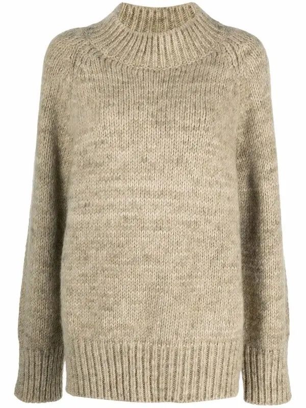 Maison Margiela o1y0625 Mock Neck Sweater in Beige Size L / US 10 / IT 46 - 1 Thumbnail