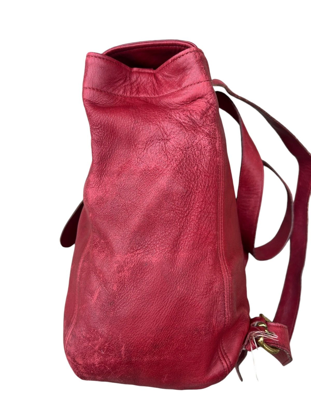 Coach Vintage 90s Coach Faded Patina Leather Backpack Bag Size ONE SIZE - 11 Thumbnail