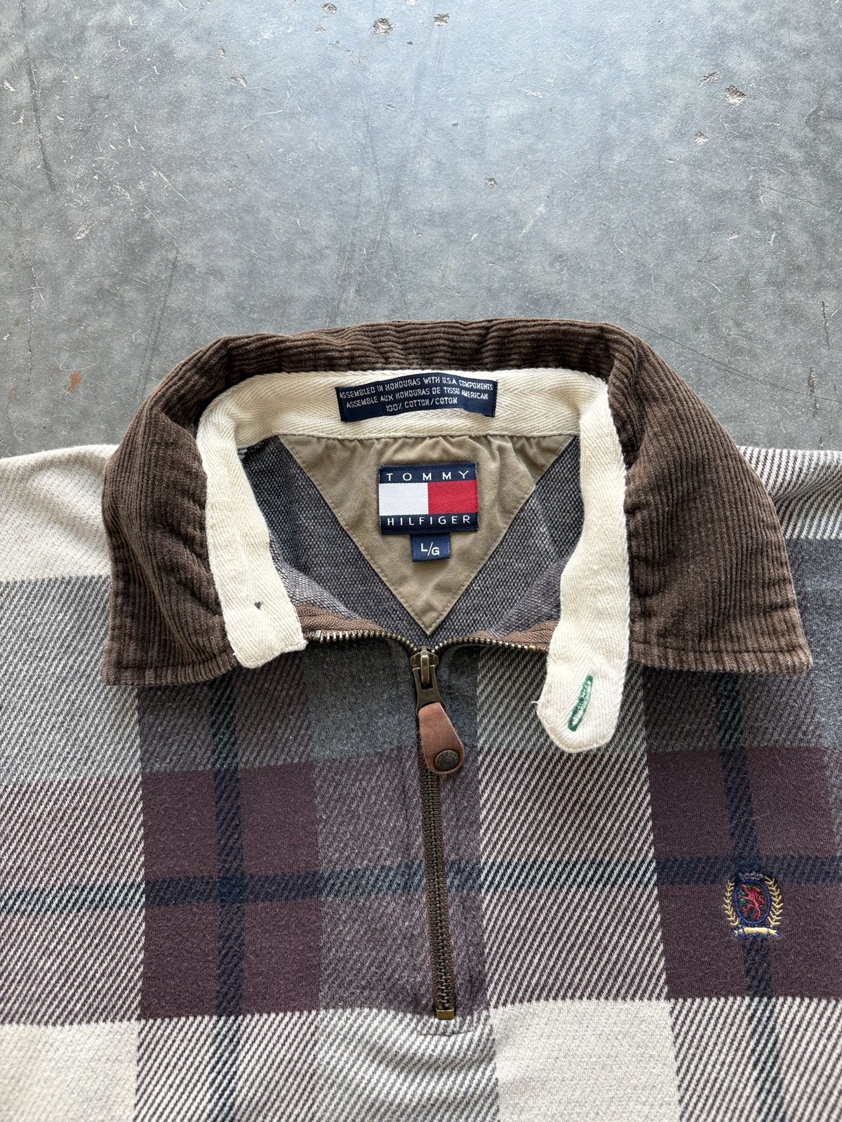 Tommy Hilfiger Vintage Y2K Tommy Hilfiger Plaid Longsleeve Polo Shirt Size US L / EU 52-54 / 3 - 4 Thumbnail