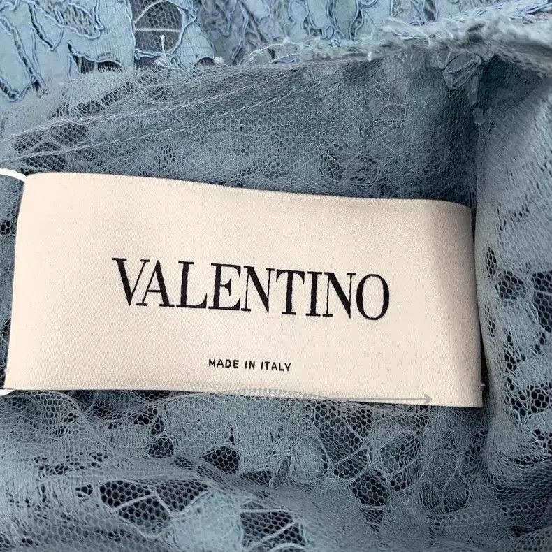 Valentino Valentino Blue floral openwork embroidered mulberry silk Size L / US 10 / IT 46 - 5 Thumbnail