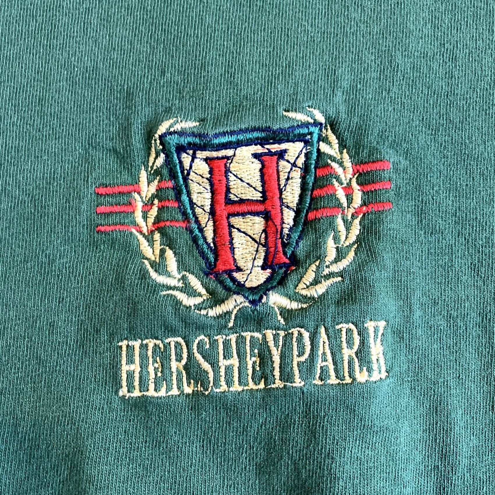 Jerzees VINTAGE Jerzees Hershey Park Embroidered Green T Shirt Men's XL RARE 90s Shirt Crew Neck Short Sleeve Cotton United States Size US XL / EU 56 / 4 - 2 Thumbnail