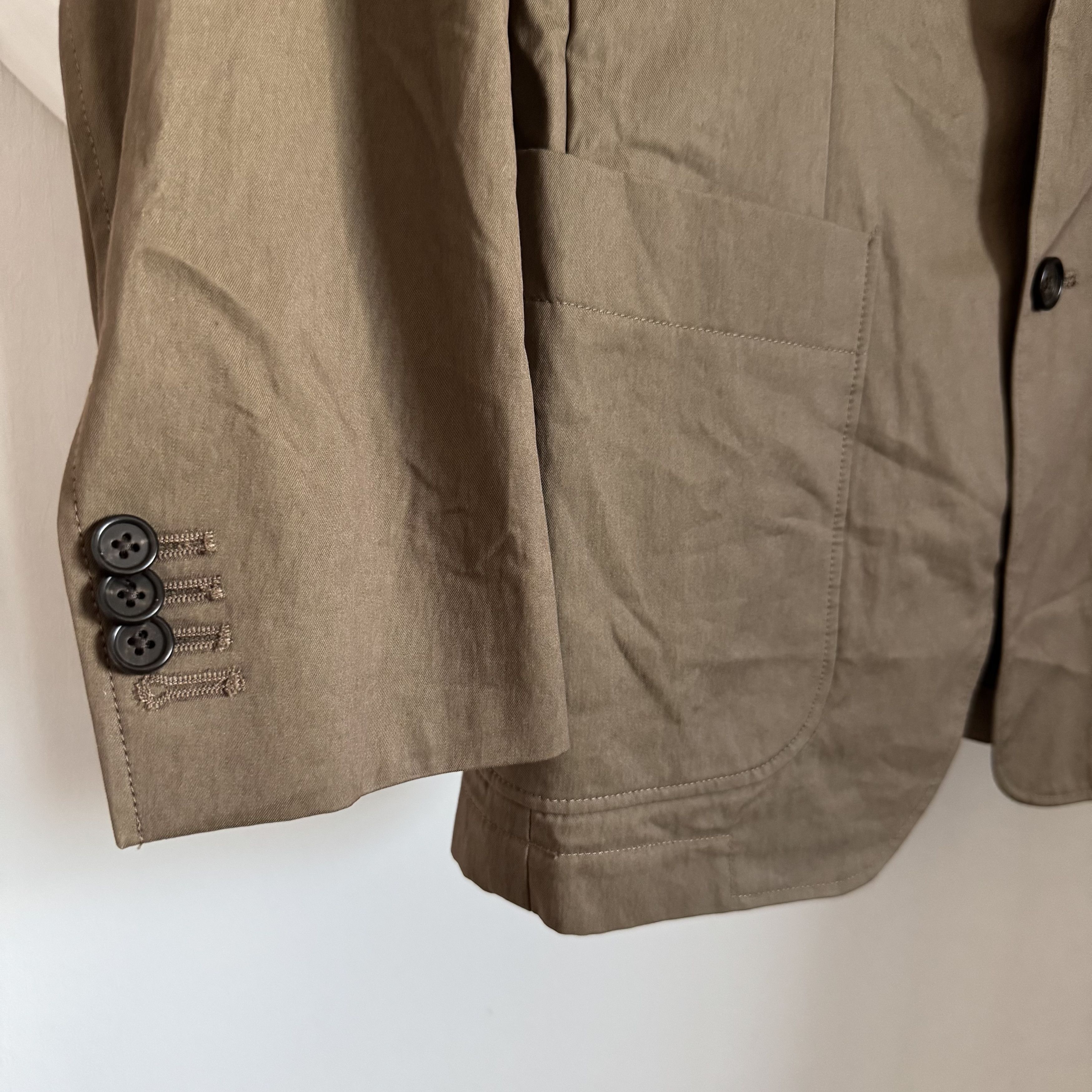 ARKET BESTE 319 Italy Cotton Nylon Twill Brown Blazer Jacket