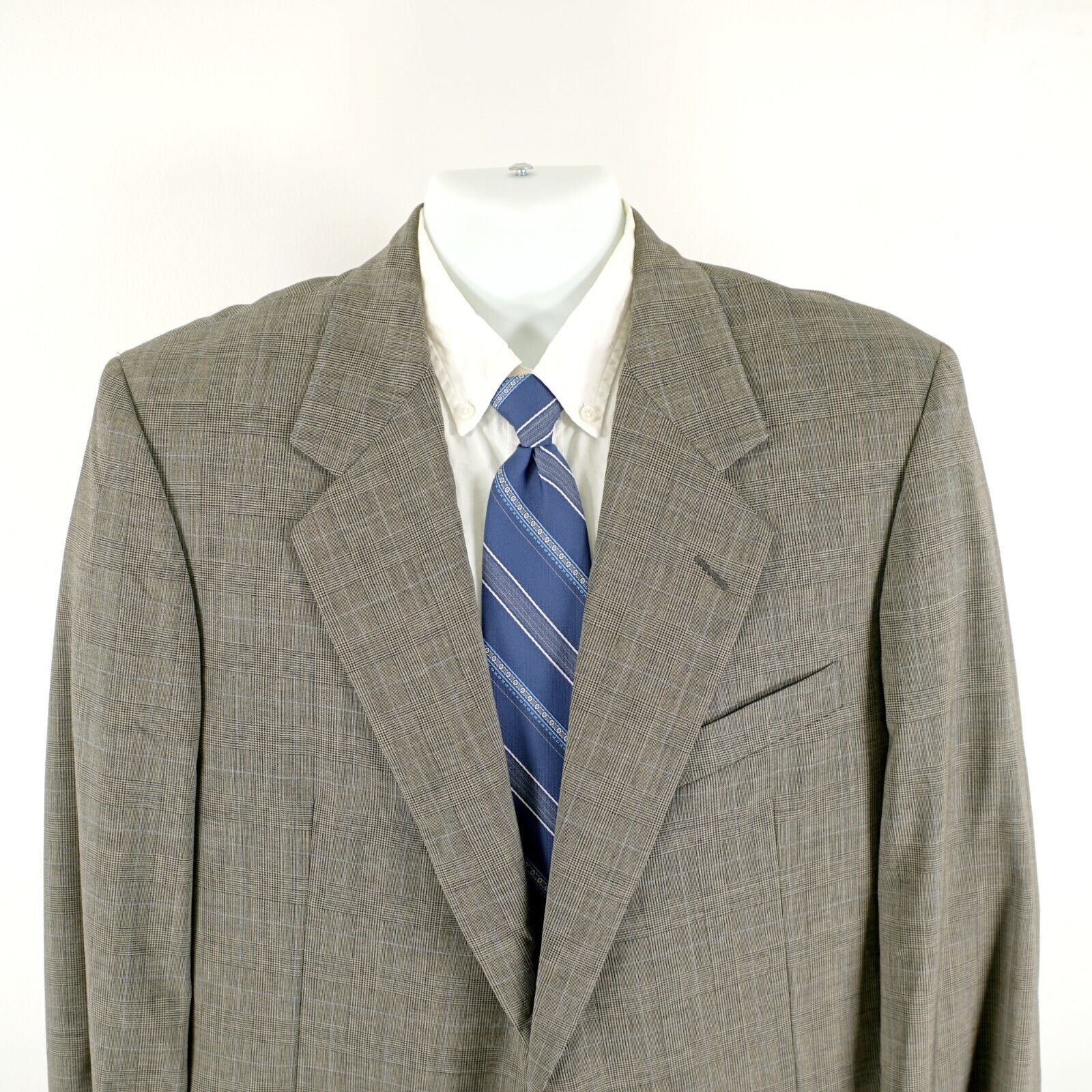 Hickey Freeman Hickey Freeman Collection Boardroom Wool Beige Glen Plaid 2 Size 42 - 1 Thumbnail