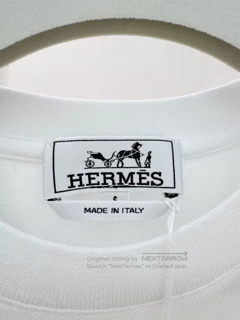 Hermes Hermes White Pocket Short Sleeve T-Shirt Size S / US 4 / IT 40 - 4 Thumbnail