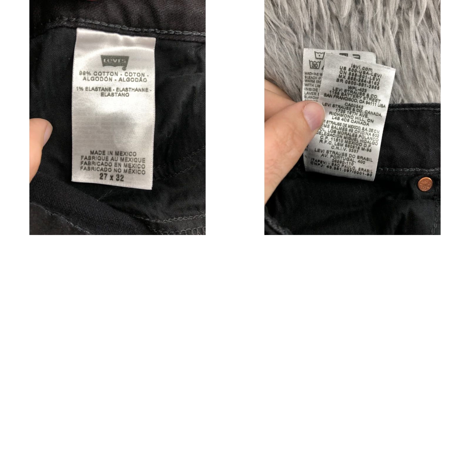 Levi's Levi's Bold Curve Straight Jeans Womens Dark Wash Black 27 Regular Denim 5-Pocket Levi's 500 Series Vintage? No (But avoid). Size 27" / US 4 / IT 40 - 9 Thumbnail