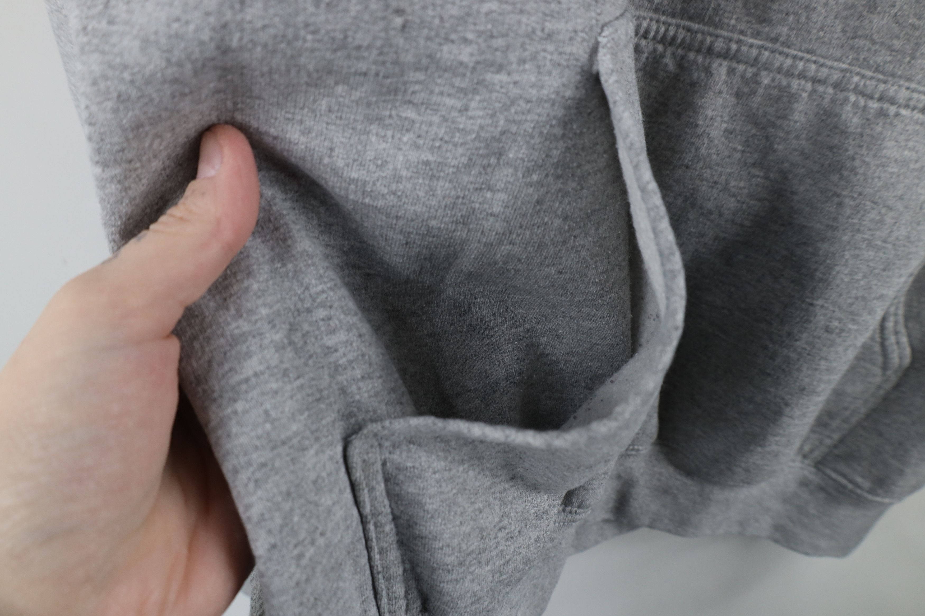 Vintage Vintage 90s Streetwear Hoodie Sweatshirt Heather Gray Size US XL / EU 56 / 4 - 6 Thumbnail