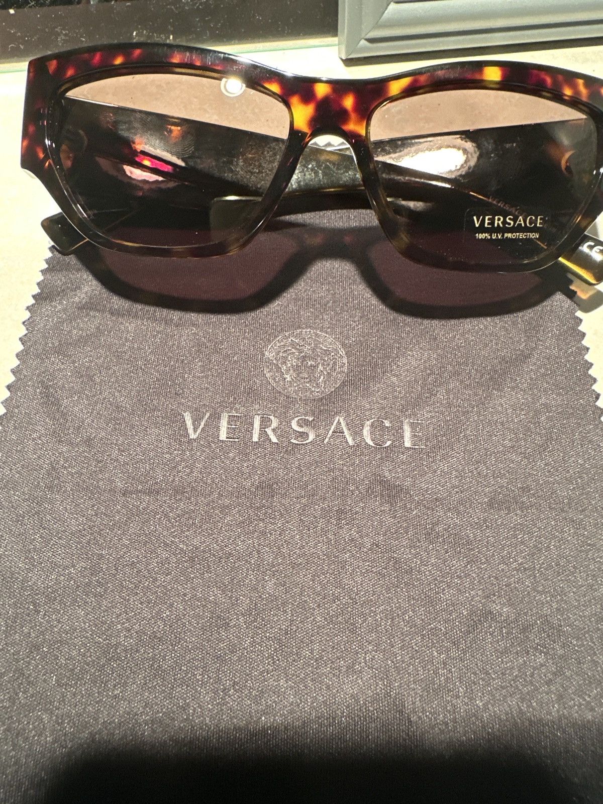 Italian Designers Versace Vintage VERSACE VIRTUS Barocco Cat eye V logo Grailed