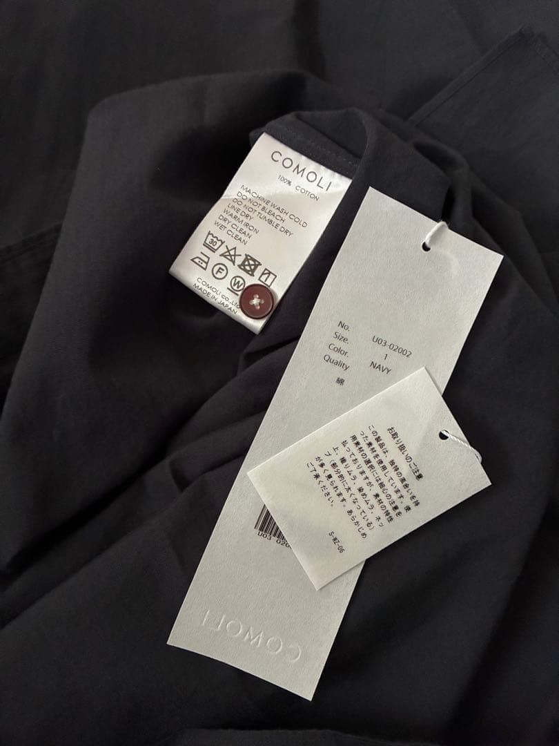 Comoli COMOLI Band Collar Shirt Navy Size 1 Size US S / EU 44-46 / 1 - 4 Thumbnail