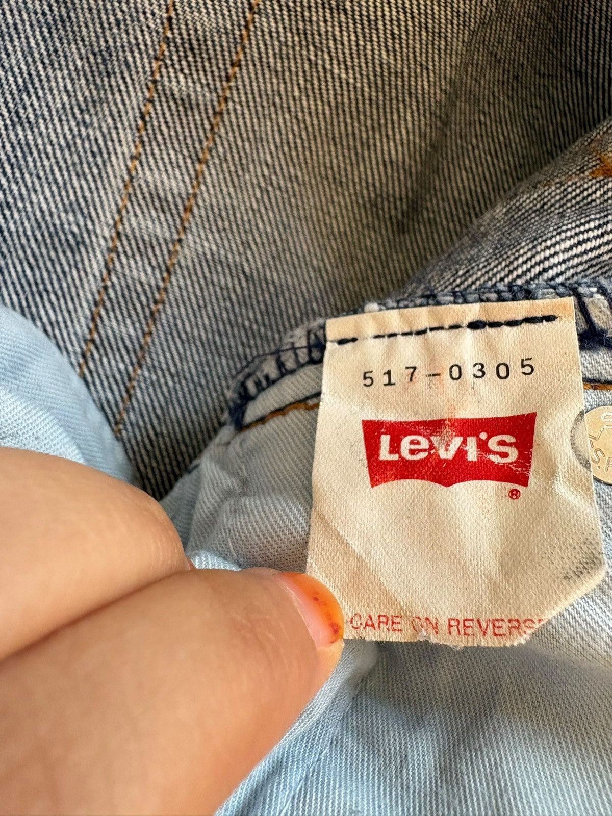 Levi's Vintage 90s Levis 517 Mud Wash Distressed Bootcut Jeans Size US 32 / EU 48 - 11 Thumbnail
