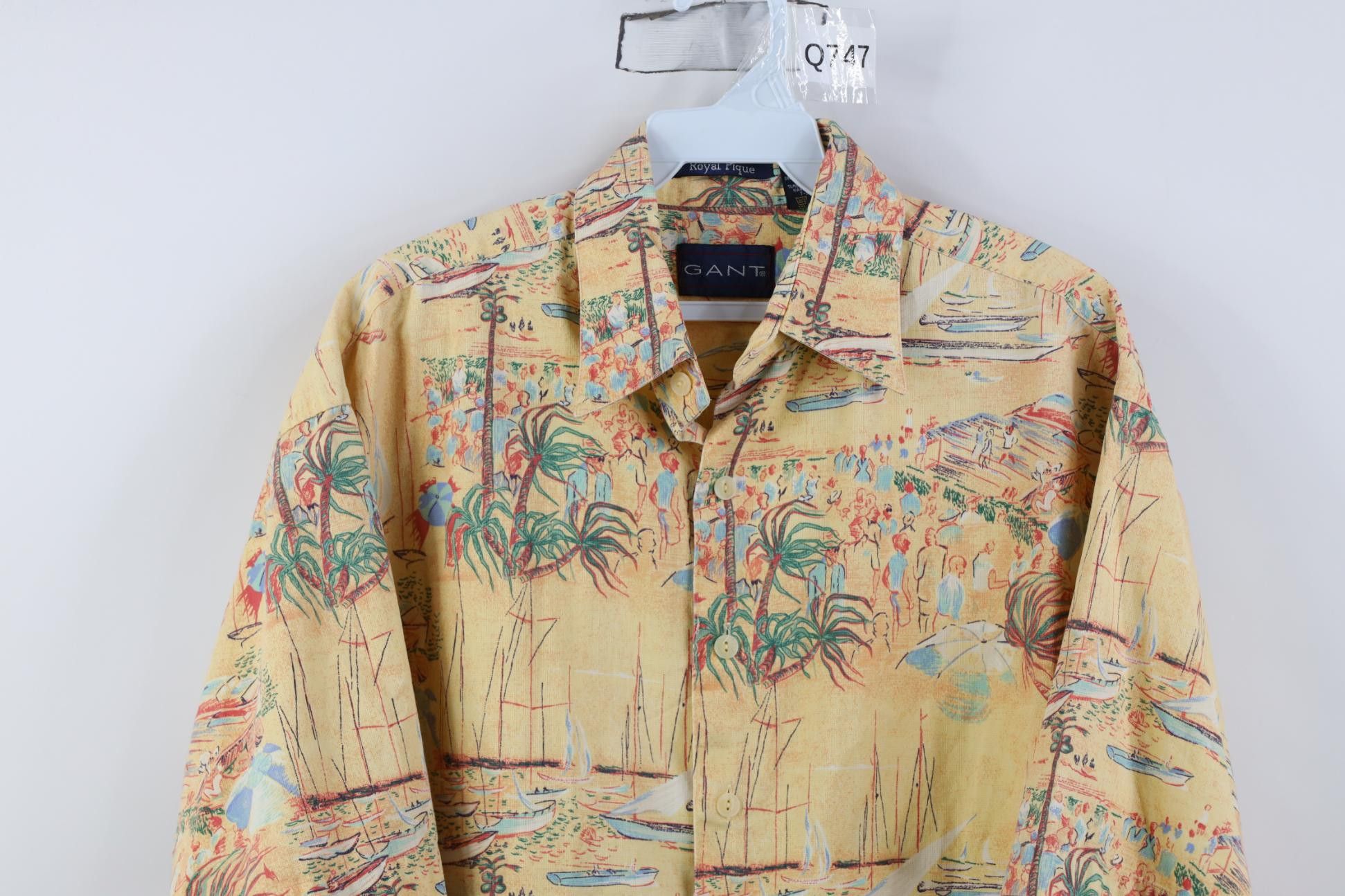 Vintage Vintage 90s Streetwear Beach Luau Hawaiian Button Shirt Size US M / EU 48-50 / 2 - 2 Thumbnail